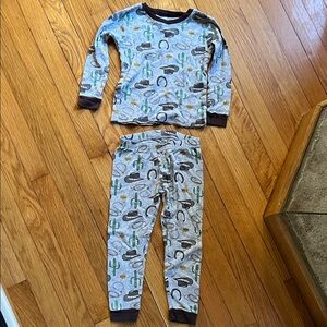 Carter's Gray and Green Cactus Pajama Set
